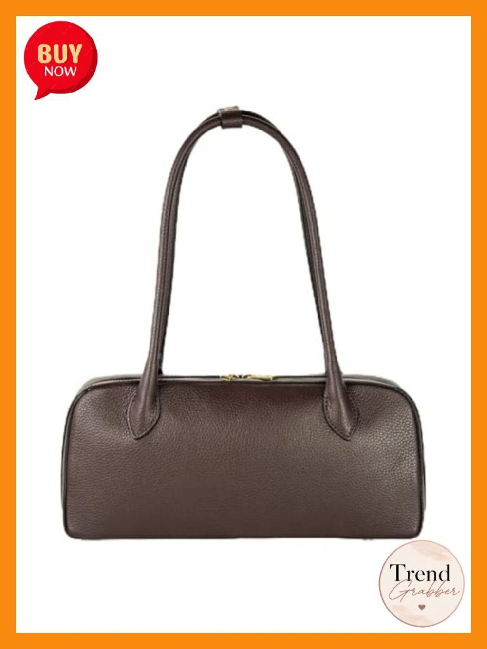 Genuine Calf Leather Satchel Shoulder Bag Top Handles